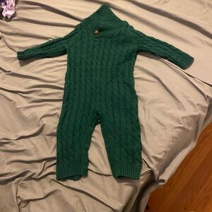 Tahari Green sweater romper